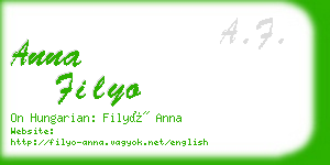 anna filyo business card
